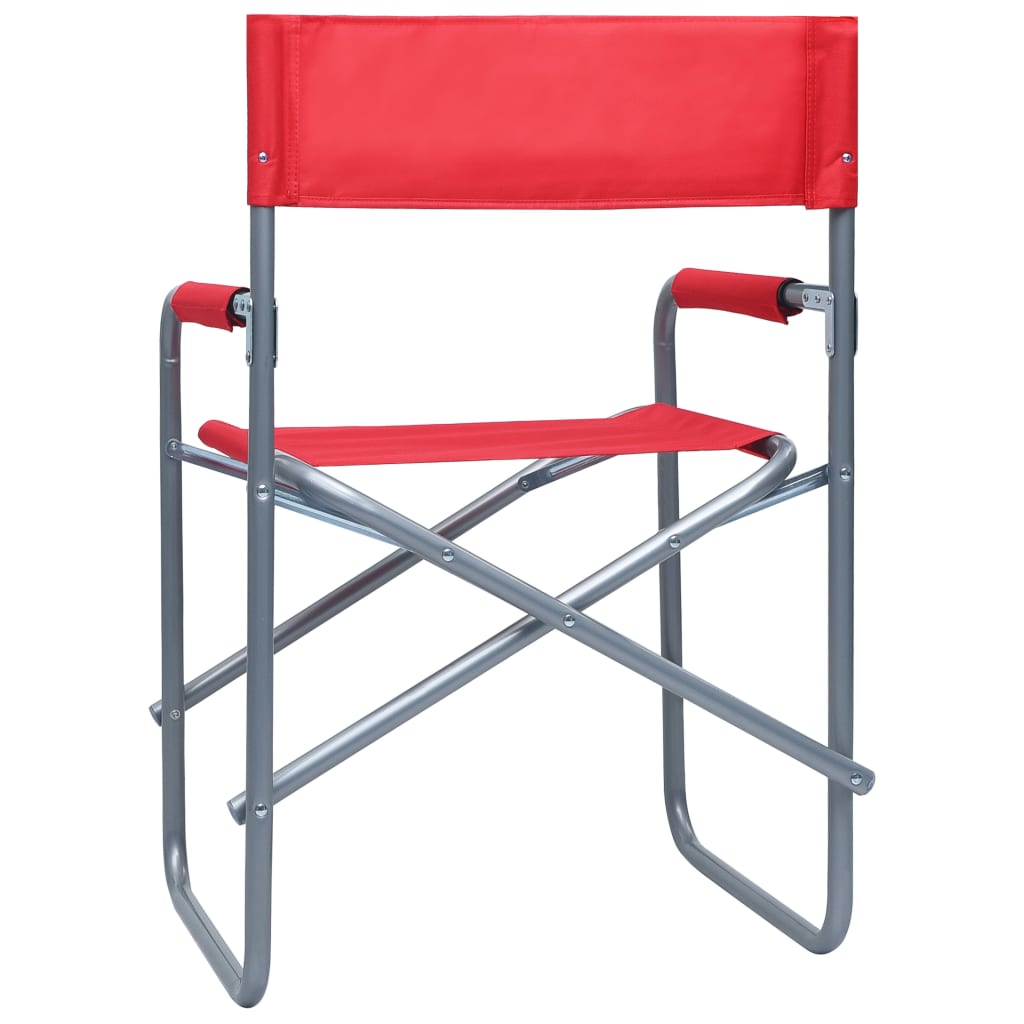 Director's Chairs 2 pcs Steel Red